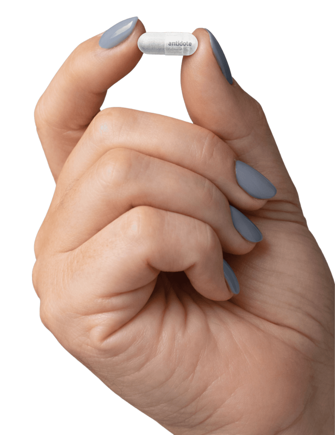 Hand holding pill